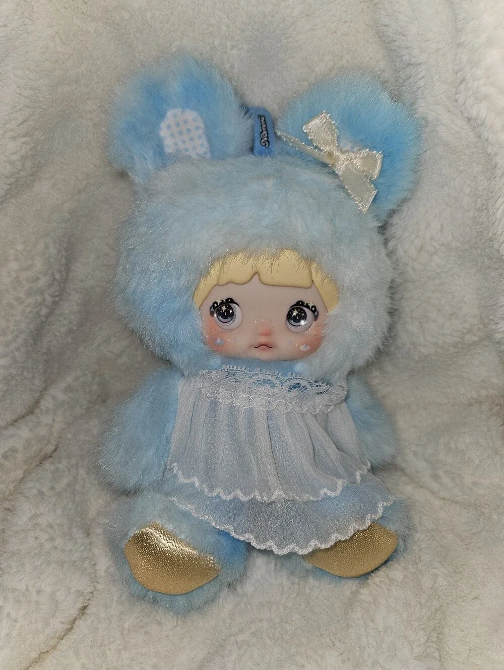 NOMMI Weather Forecast Drizzle Blue Yellow Raincoat 3 Eye Option Soft Plush Doll